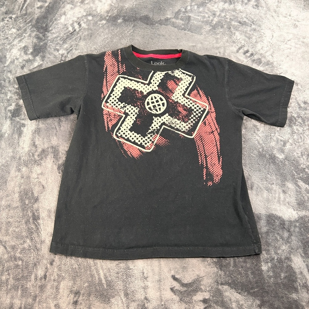 Look Live Ride X-Games T-Shirt Fits‎ men's S Tag Boys L(14/16) Black Graphic